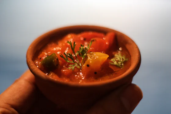 Tomato sauce in a bowl illustrating a stable food emulsion