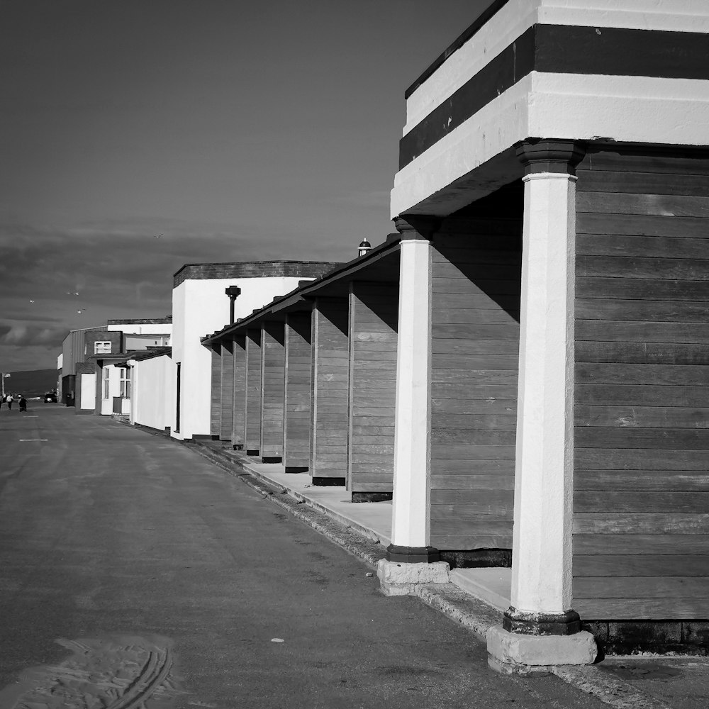 grayscale photography of building