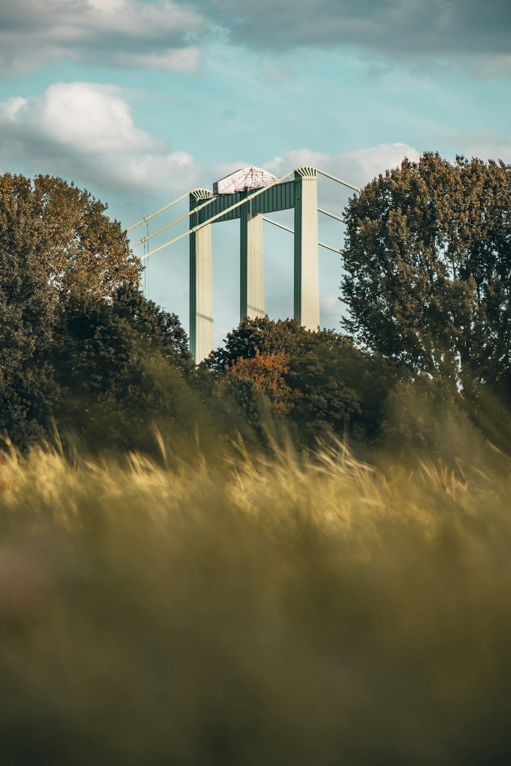 selective focus photography of gray concrete tower