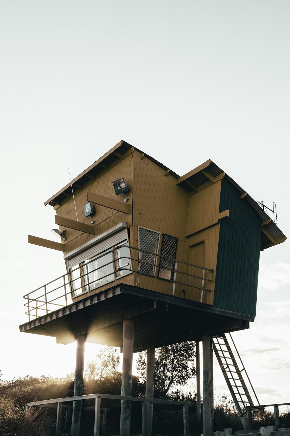 low-angle photography of brown building