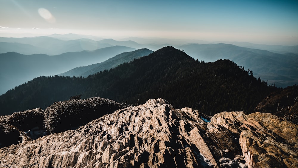 brown rock mountains