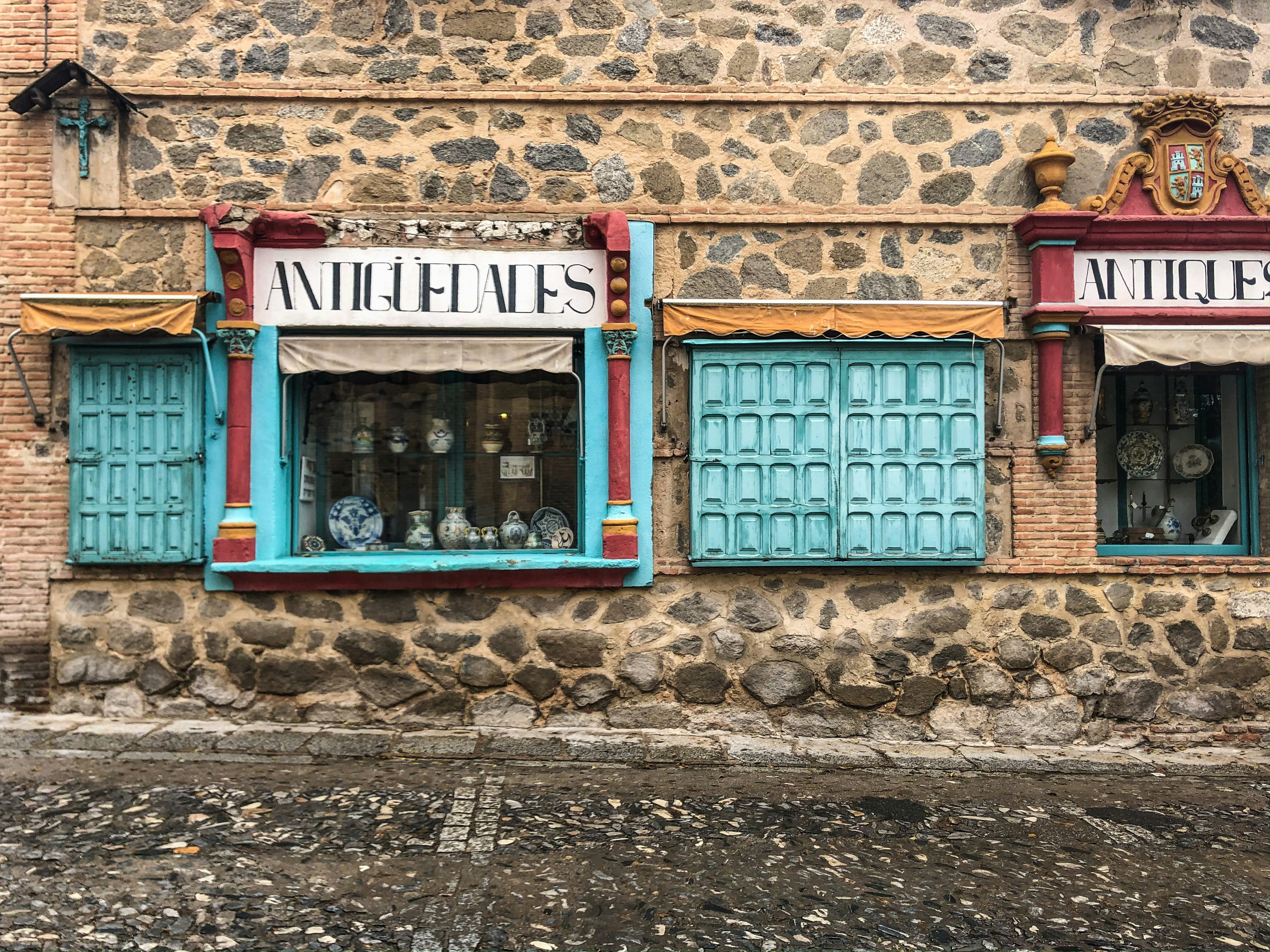 Antiques store signage