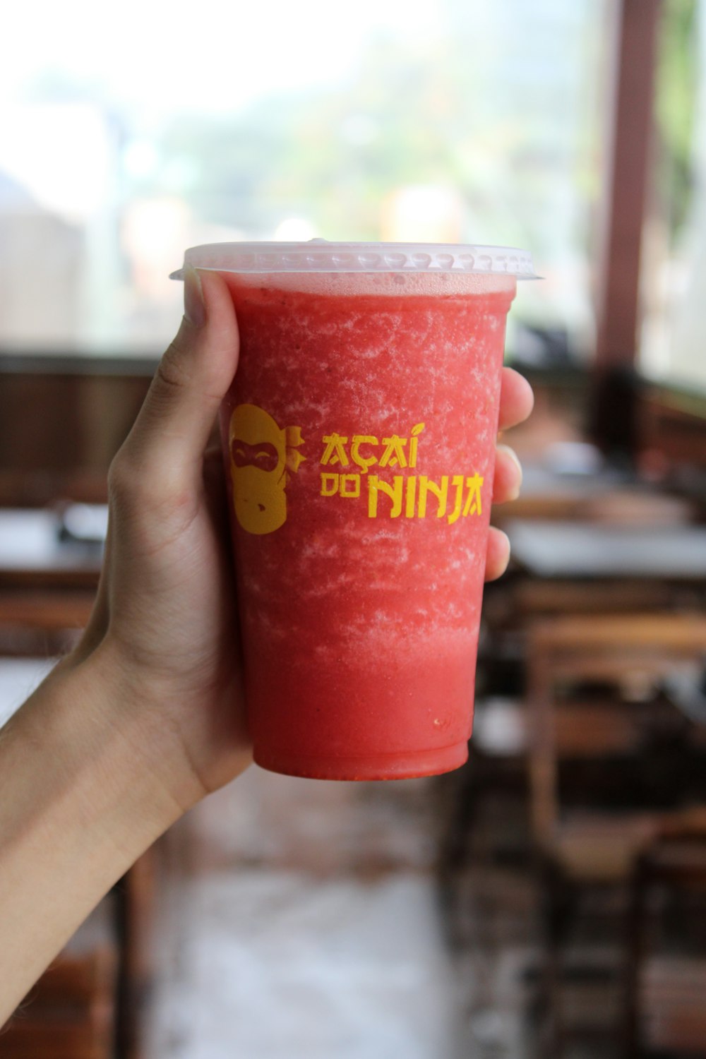 Acai Do Ninja plastic cup with lid