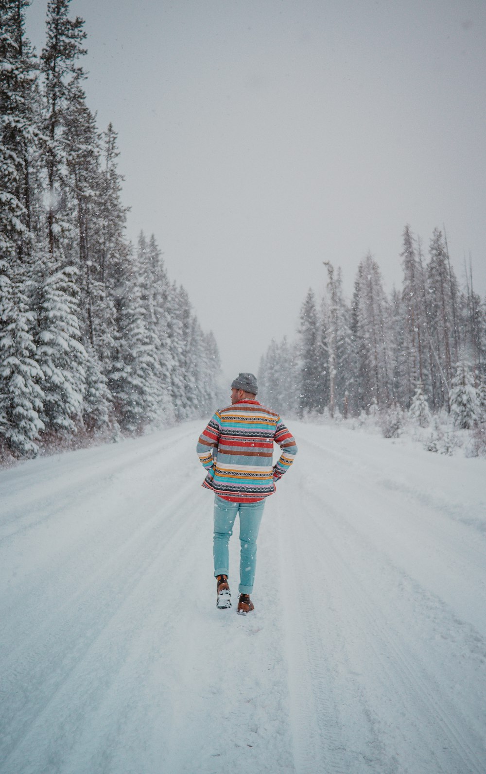 unknown person walking outdoors