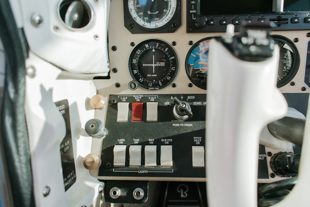 white and black control panel