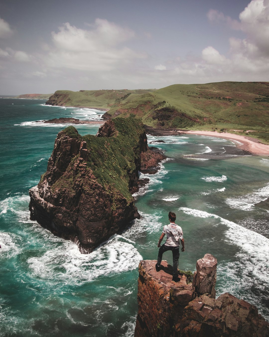 landscape photography of islet