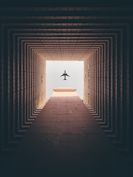 silhouette of airplane