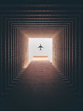 silhouette of airplane