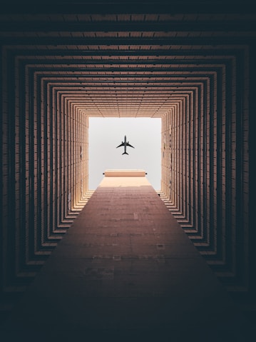 silhouette of airplane