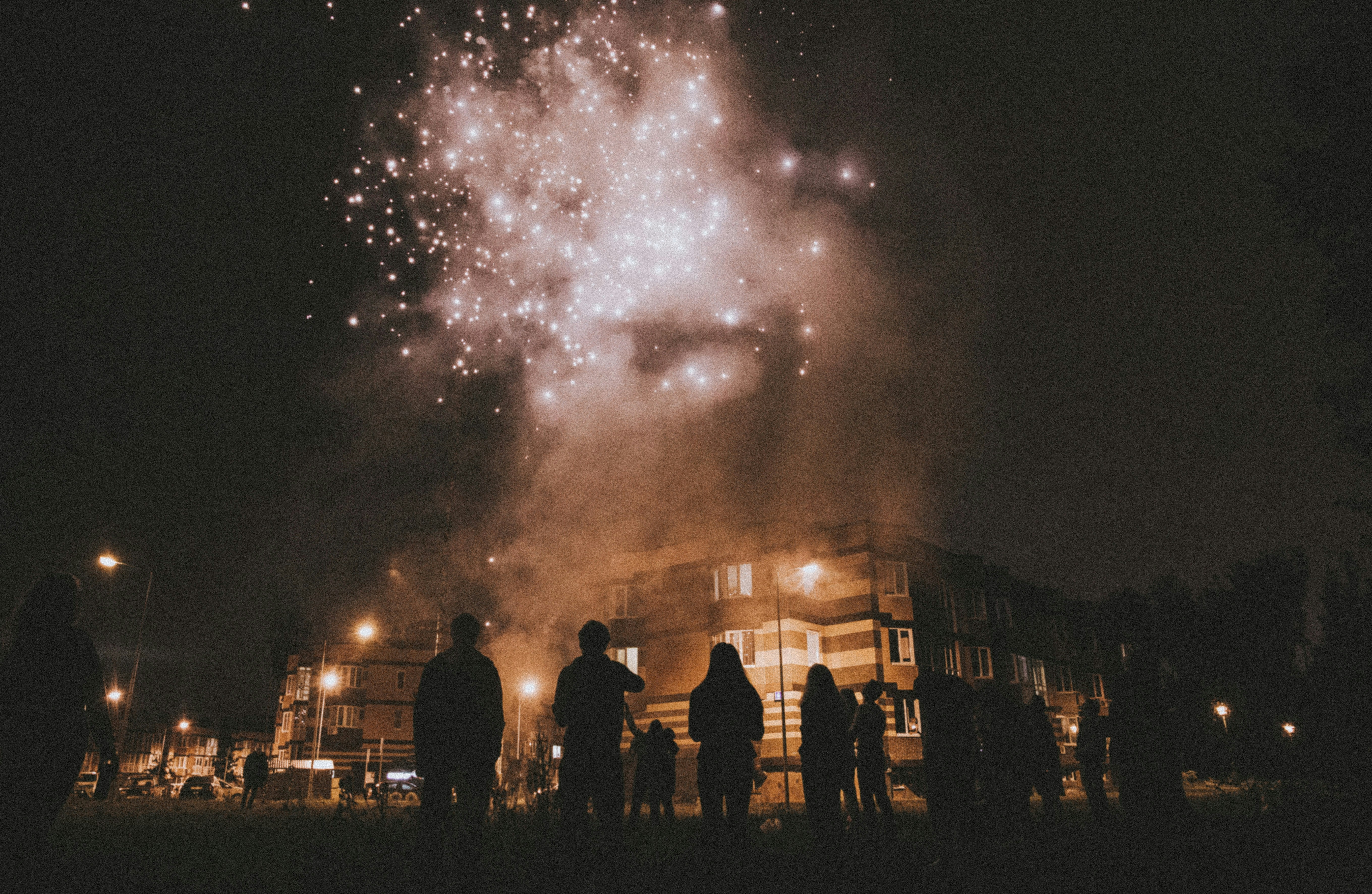 people watching fireworks