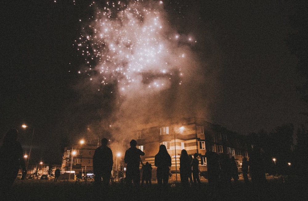 people watching fireworks