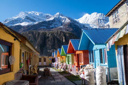 pathway between houses in Annapurna Conservation Area Nepal