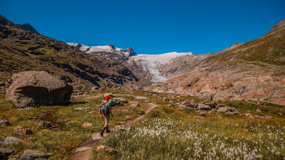 person walking on pathway