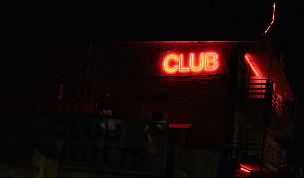 club signage on wall