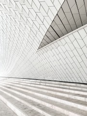 a person walking up a set of stairs
