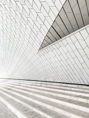 a person walking up a set of stairs
