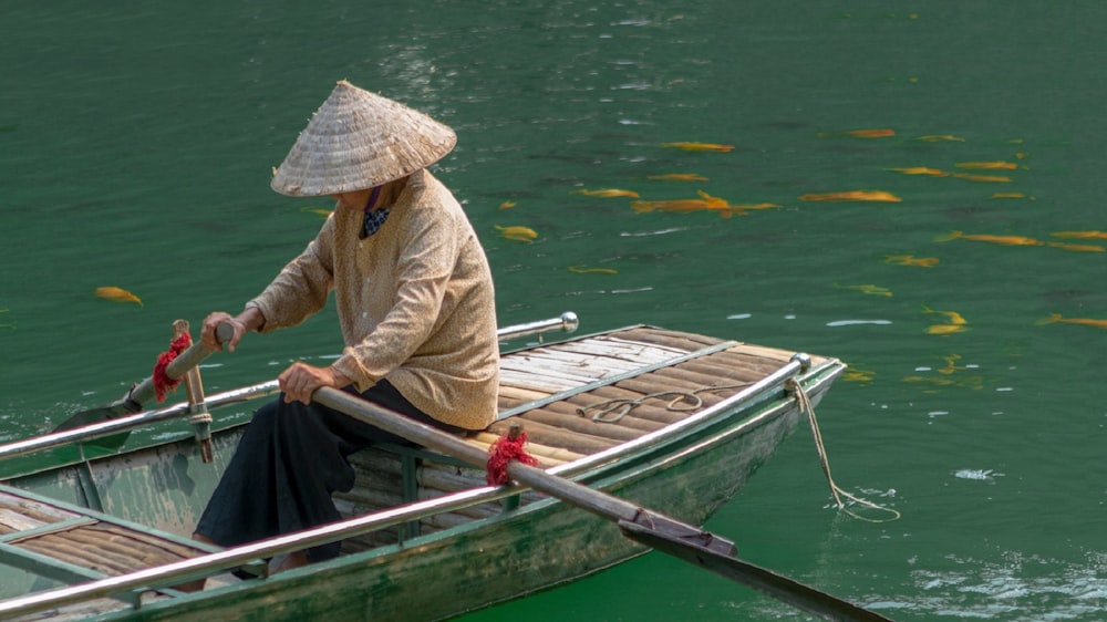 woman on boat