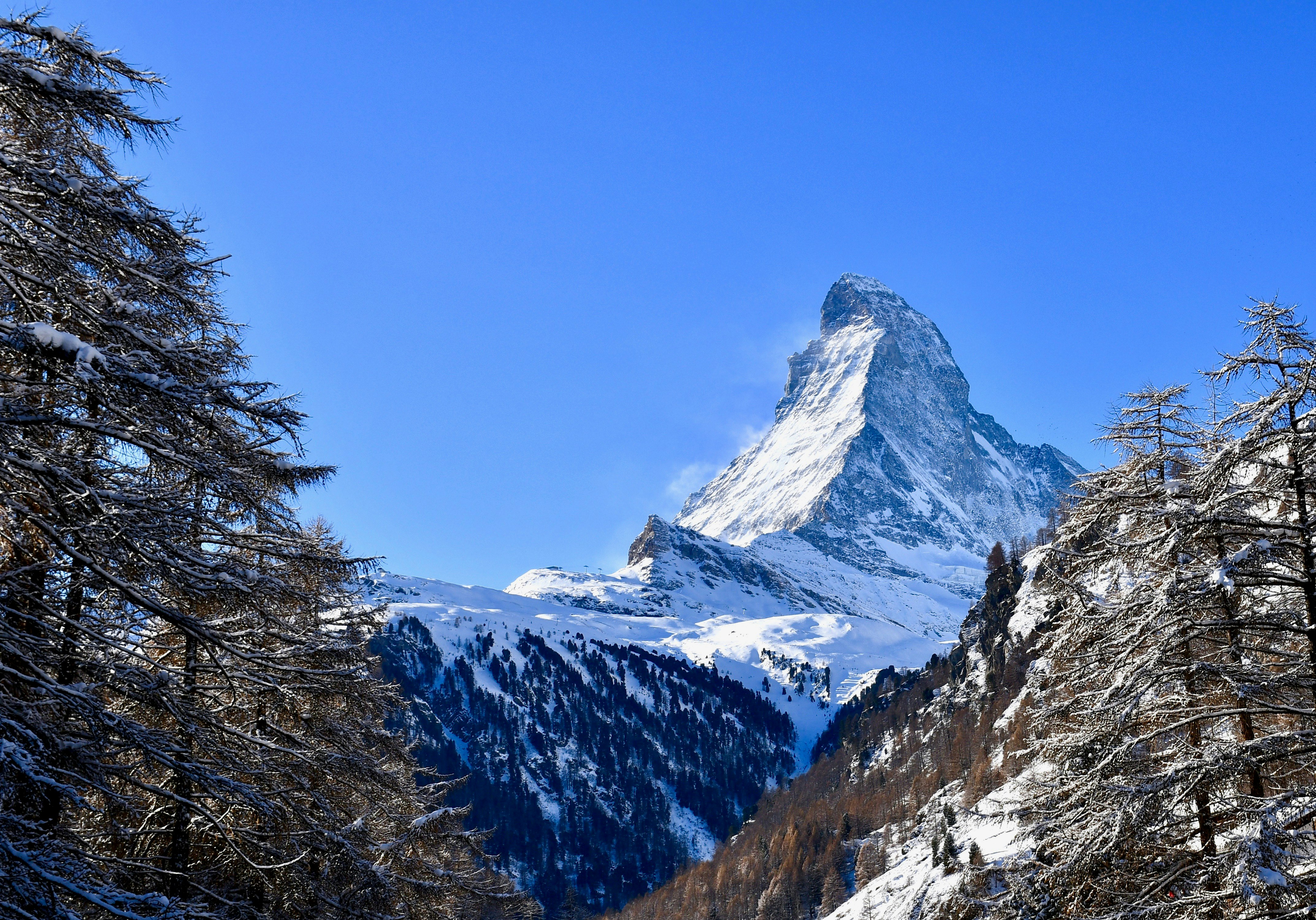 snow capped mountain