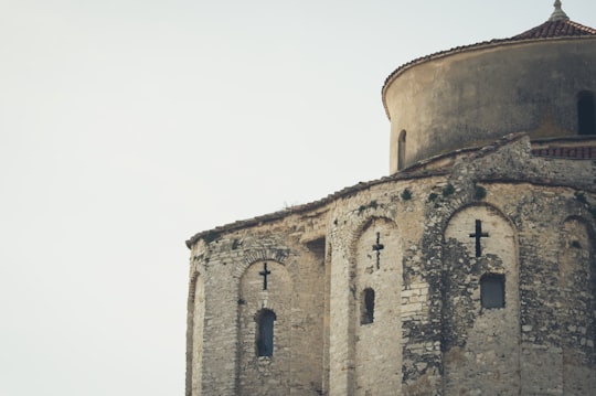 brown cathedral in Church of St. Donatus Croatia