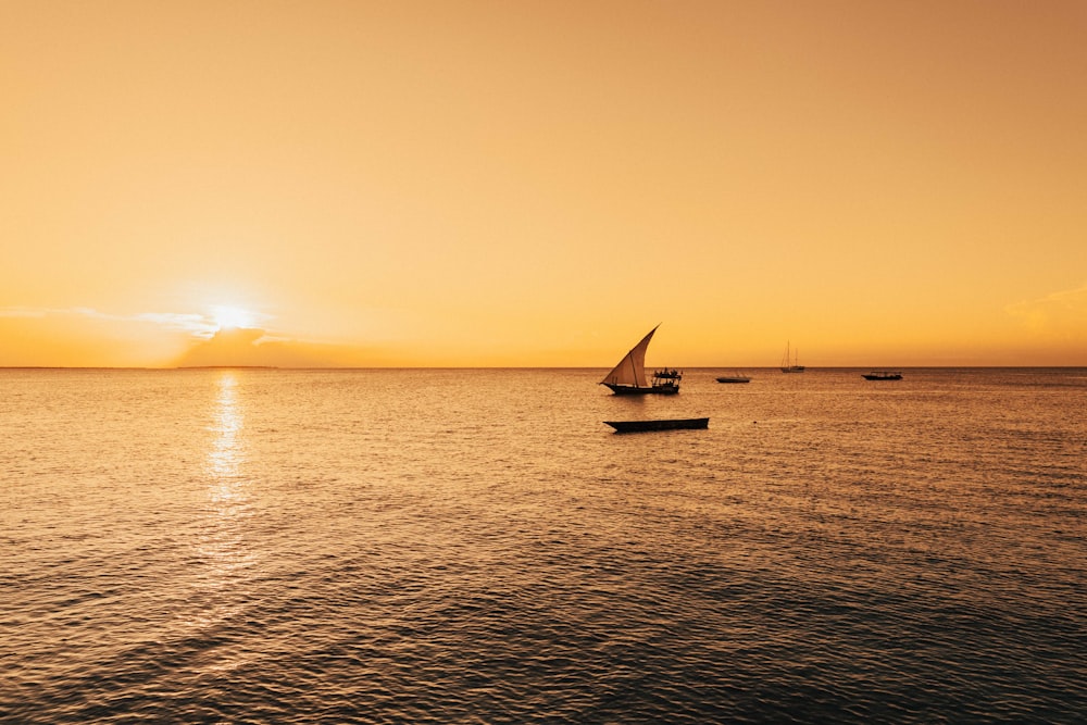 silhouette of sailboat