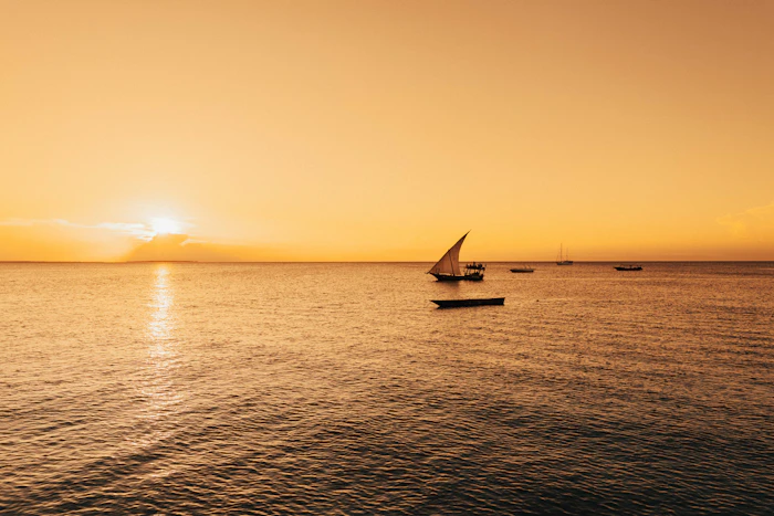 Zanzibar dhow at sunset
