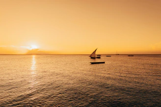 silhouette of sailboat