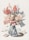 red and white floral textile