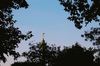 gold-colored angel statue