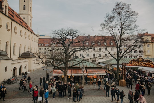 people on street in Heiliggeistkirche Germany