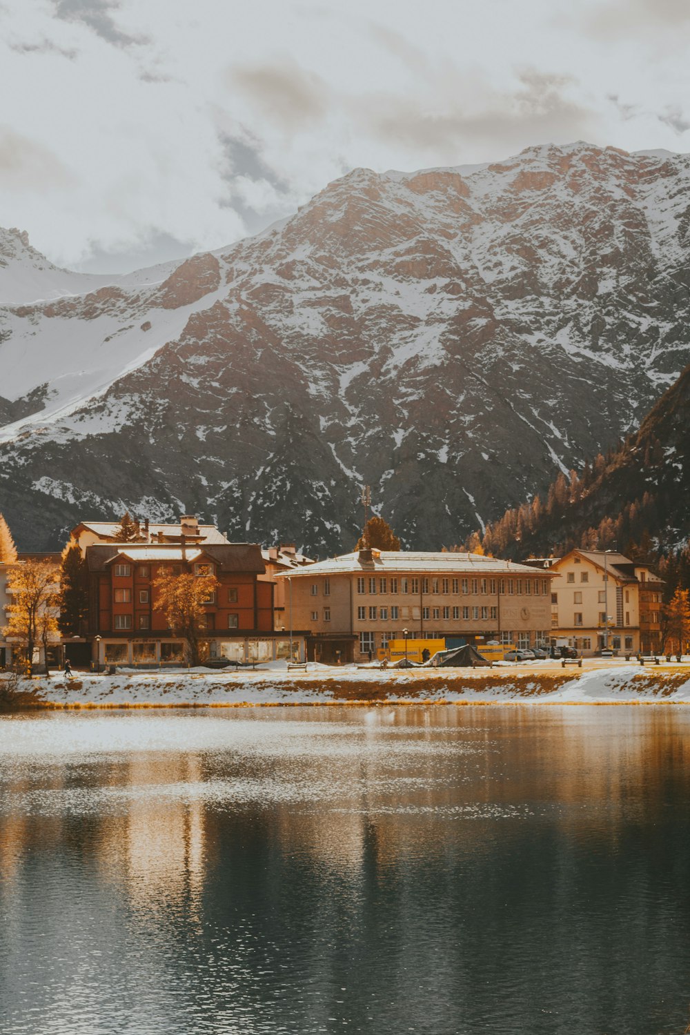 houses near body of water