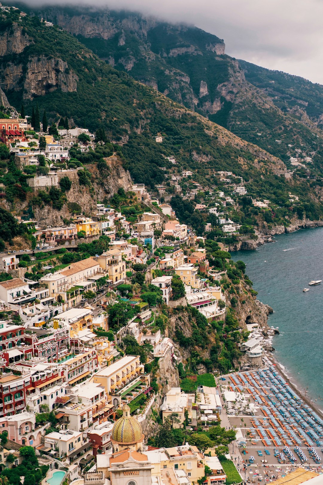 aerial photography of a city facing the sea