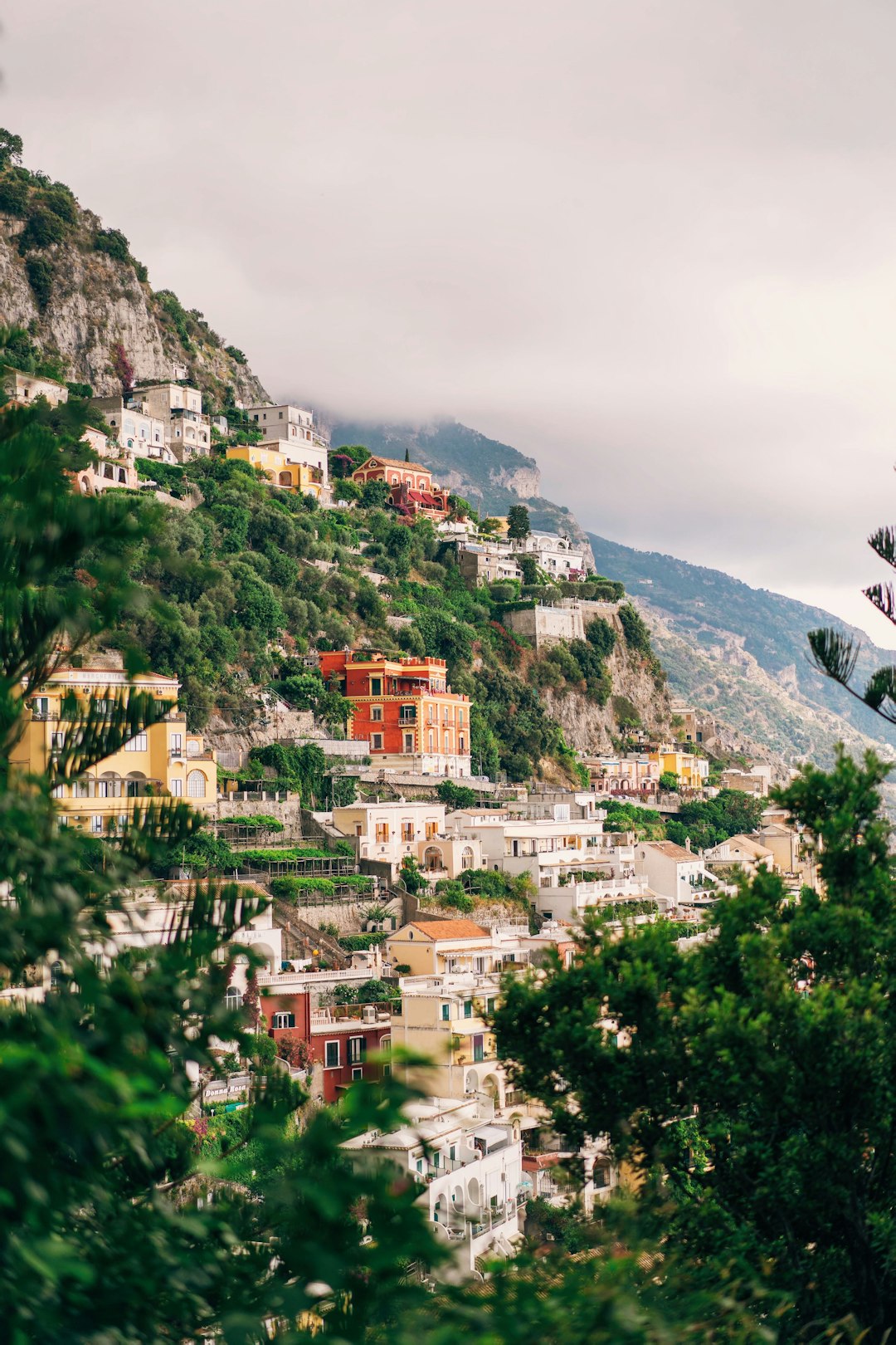 village photograph near the mountain