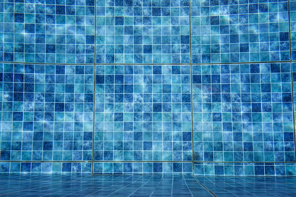 blue tile wall