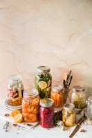 shallow focus photo of assorted jar lot