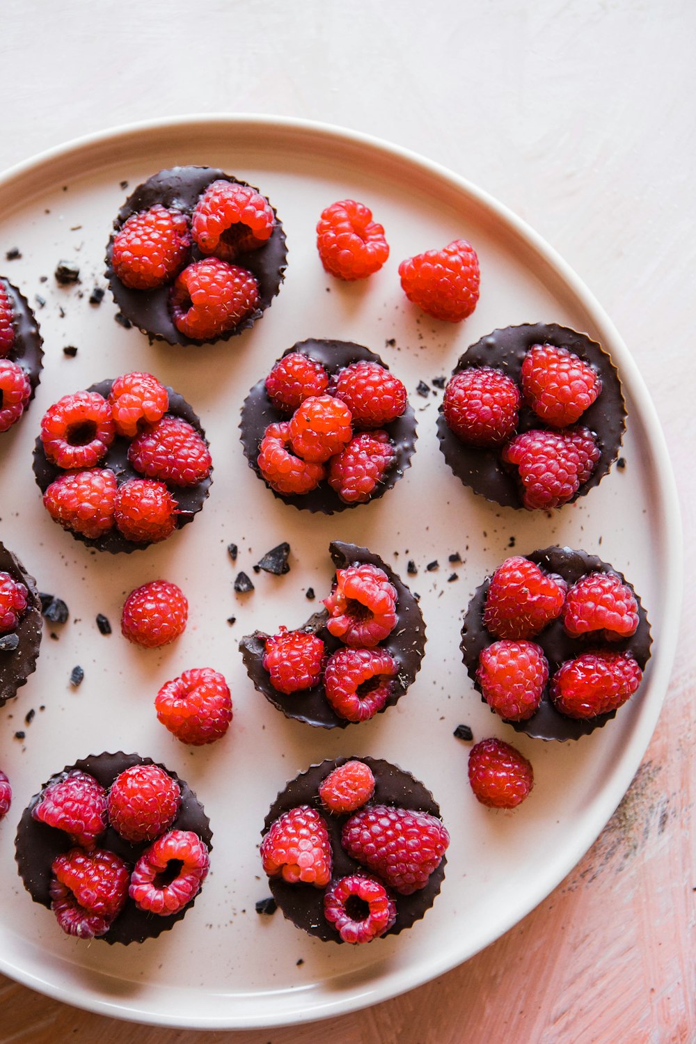 Galletas de frambuesa roja