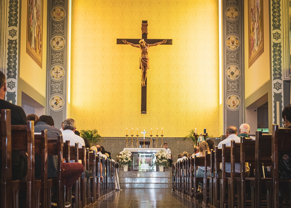 people in cathedral