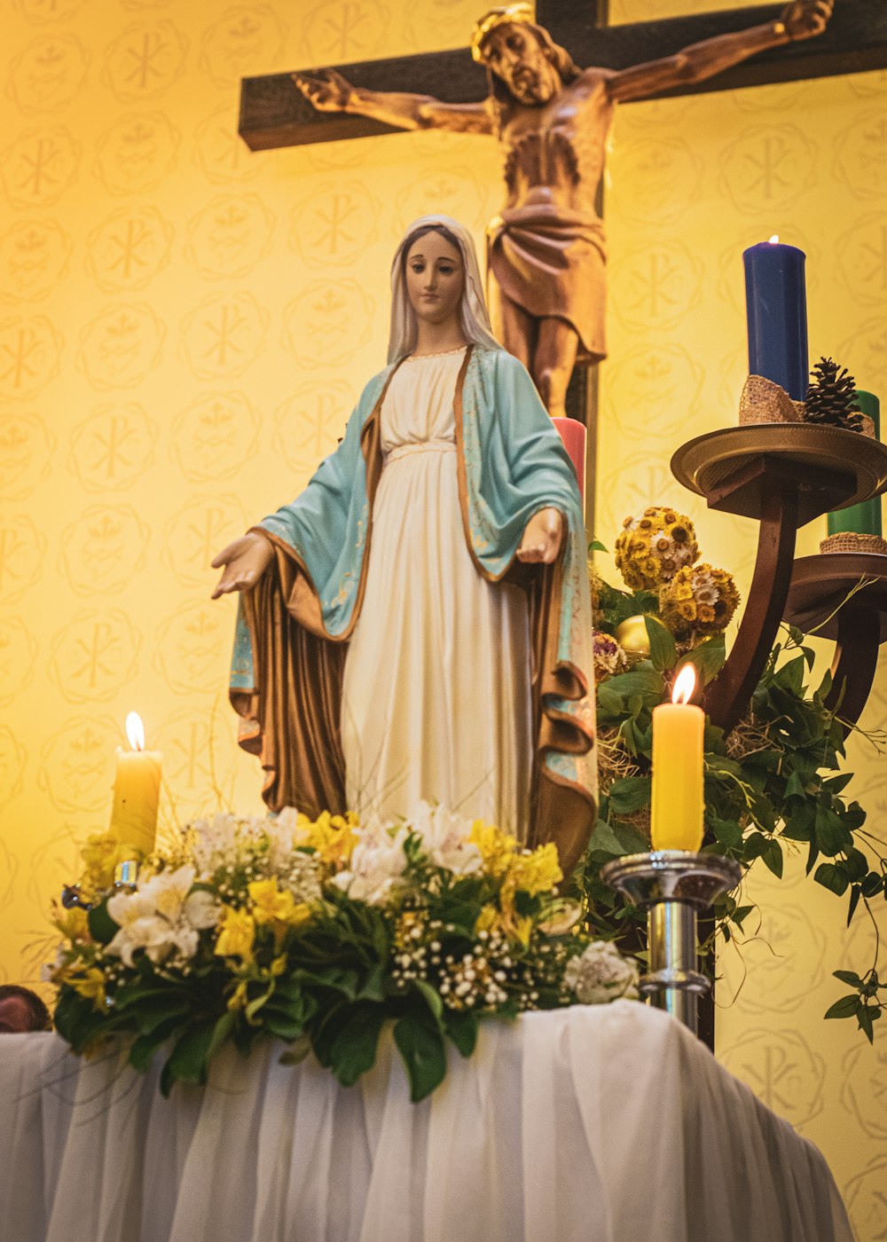 Virgin Mary statue