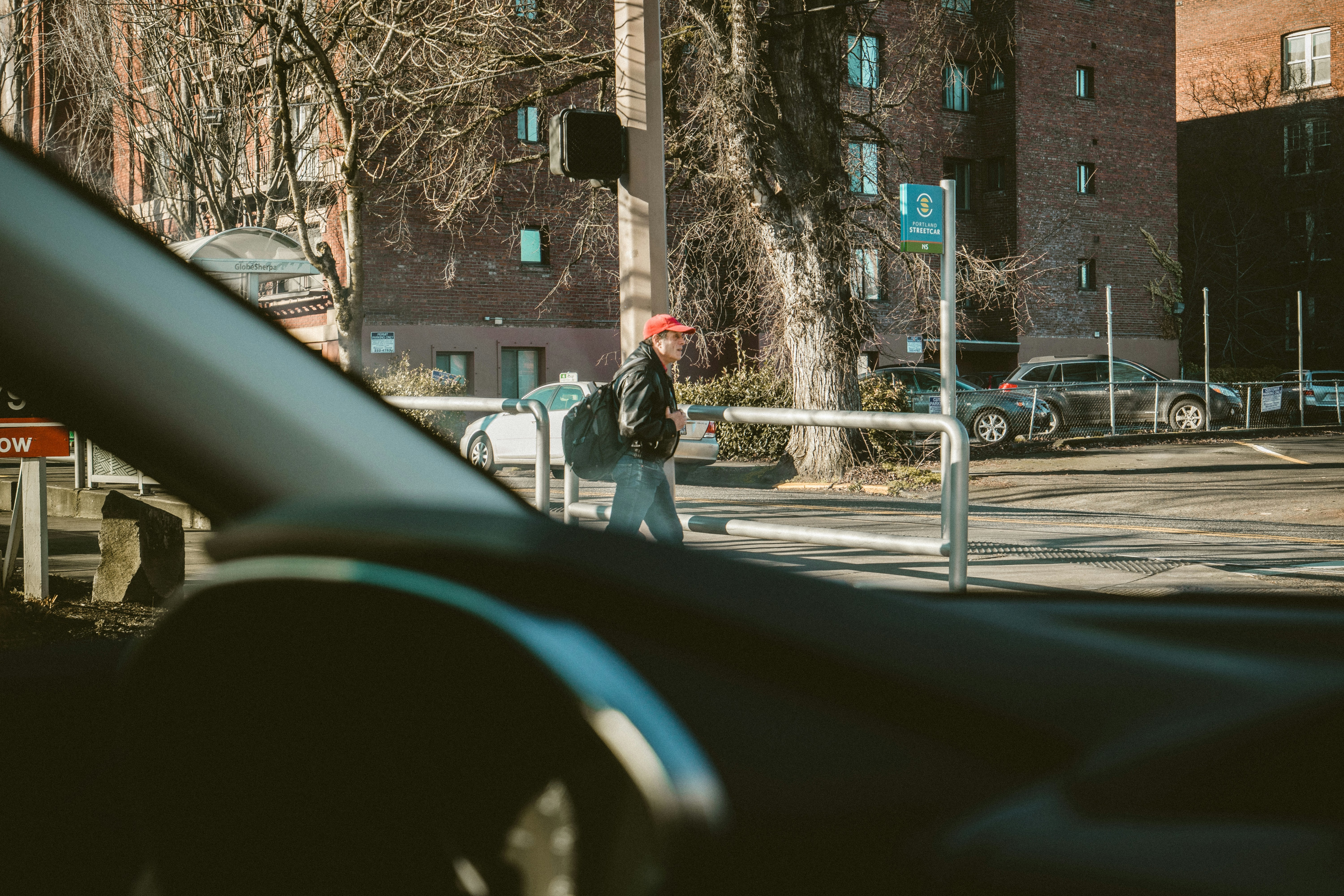 man about to cross on the street