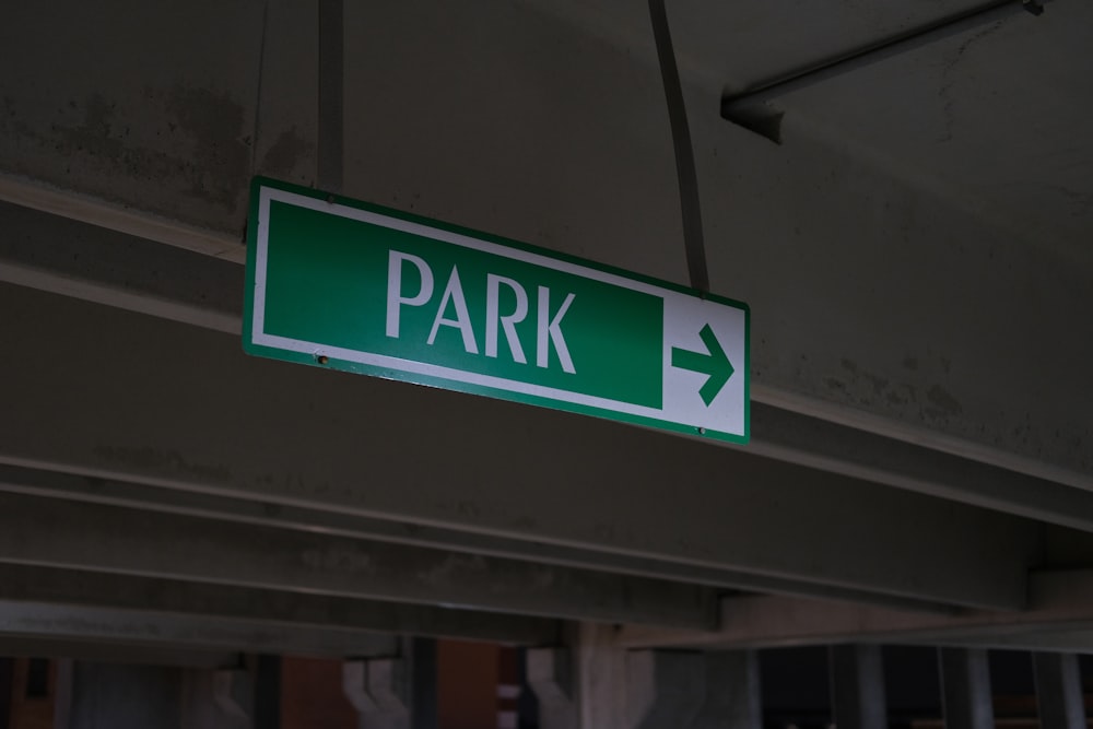 sinalização do parque