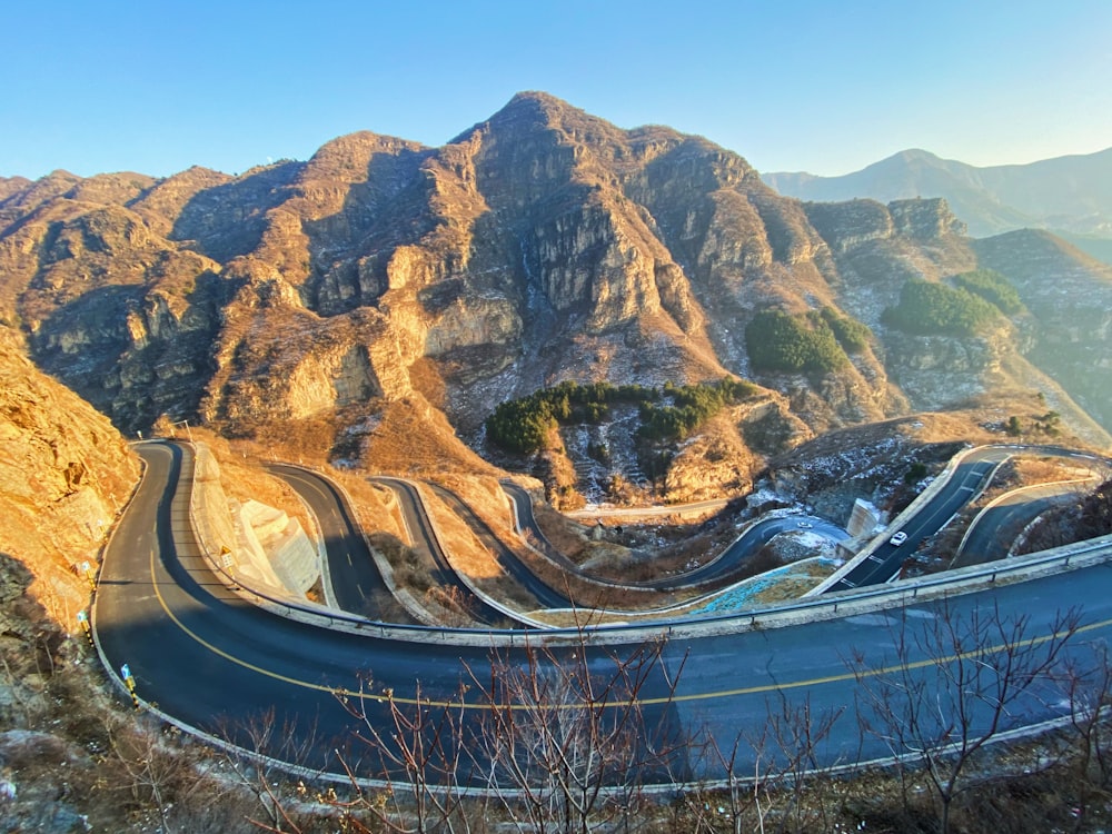 empty road on mountain