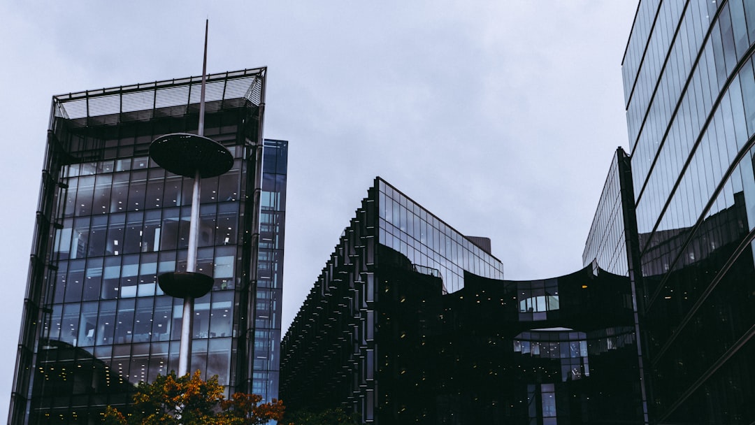 curtained-glass building