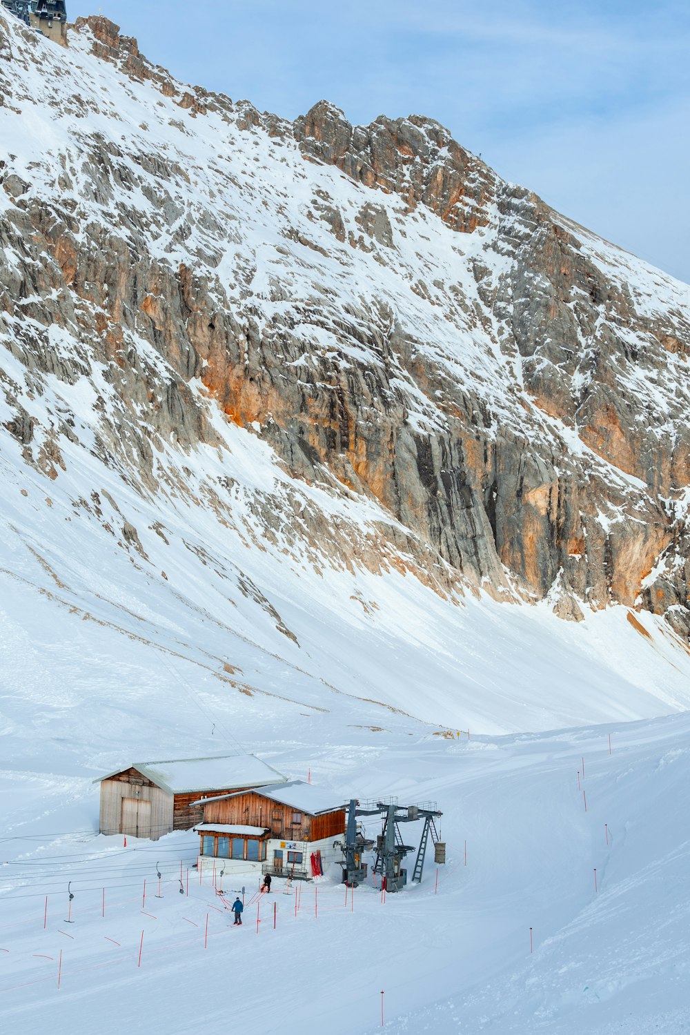 wooden shack on hill