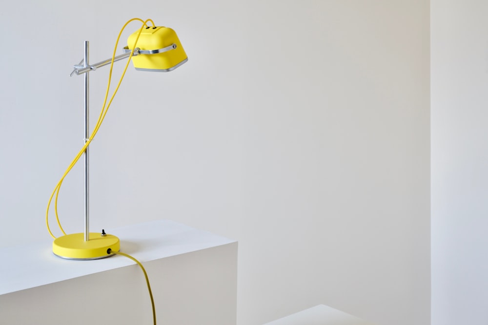 yellow table lamp