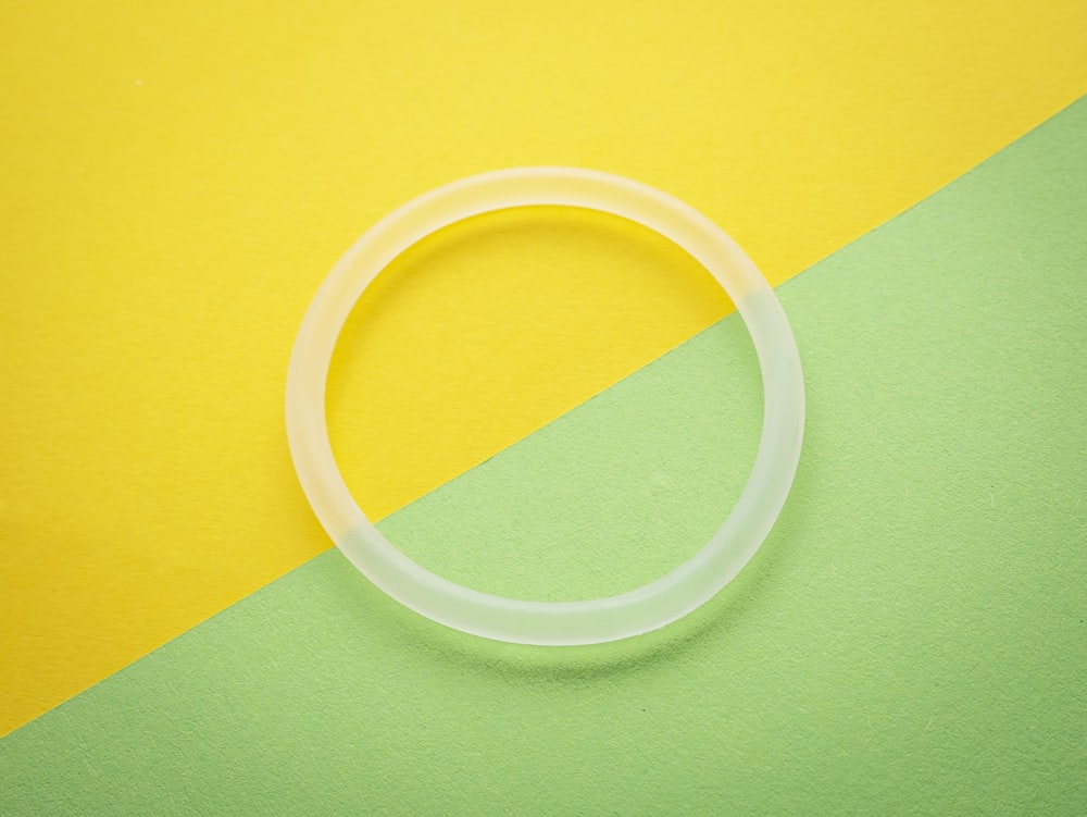 white plastic bangle