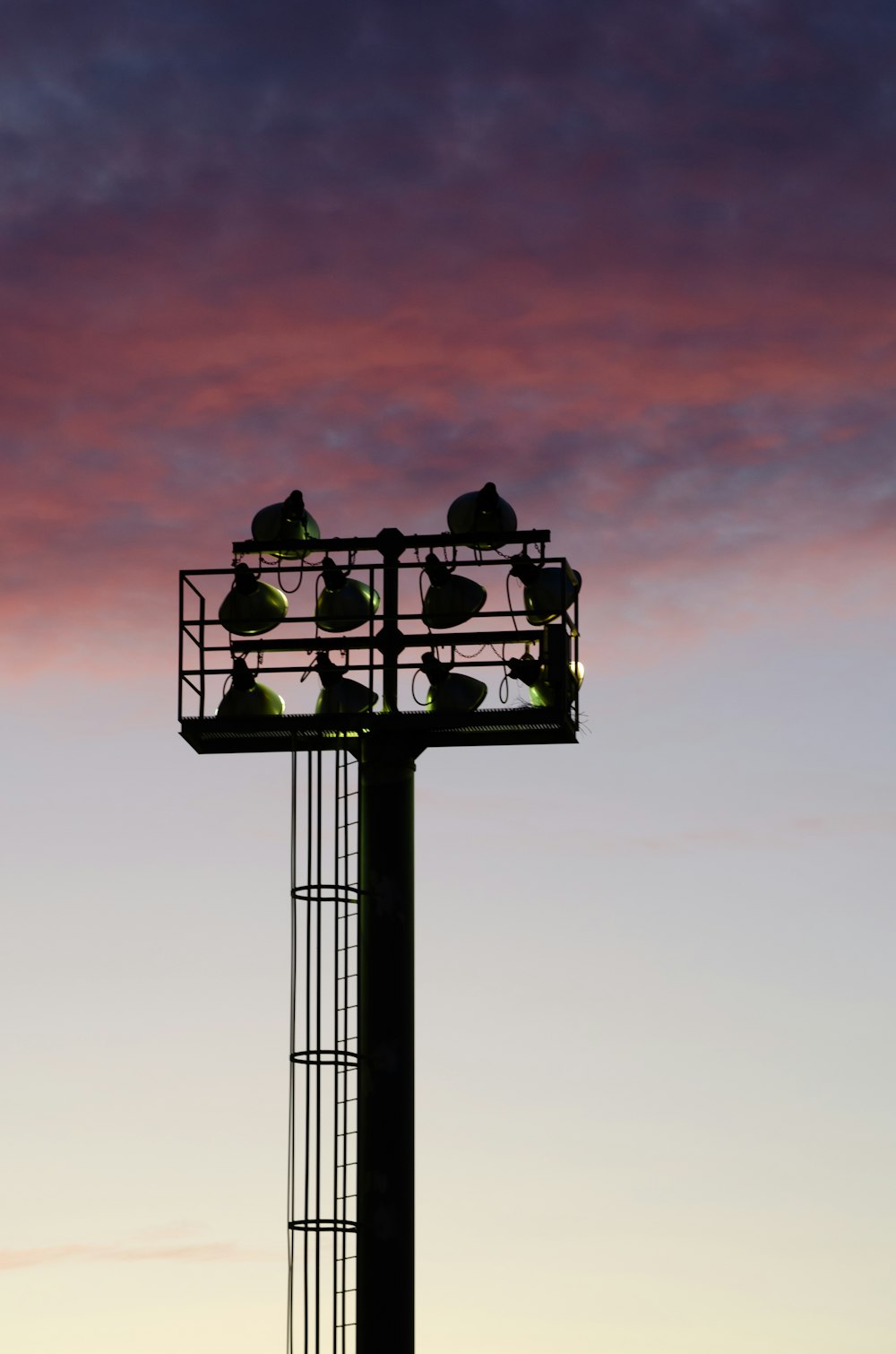 silhouette of post light