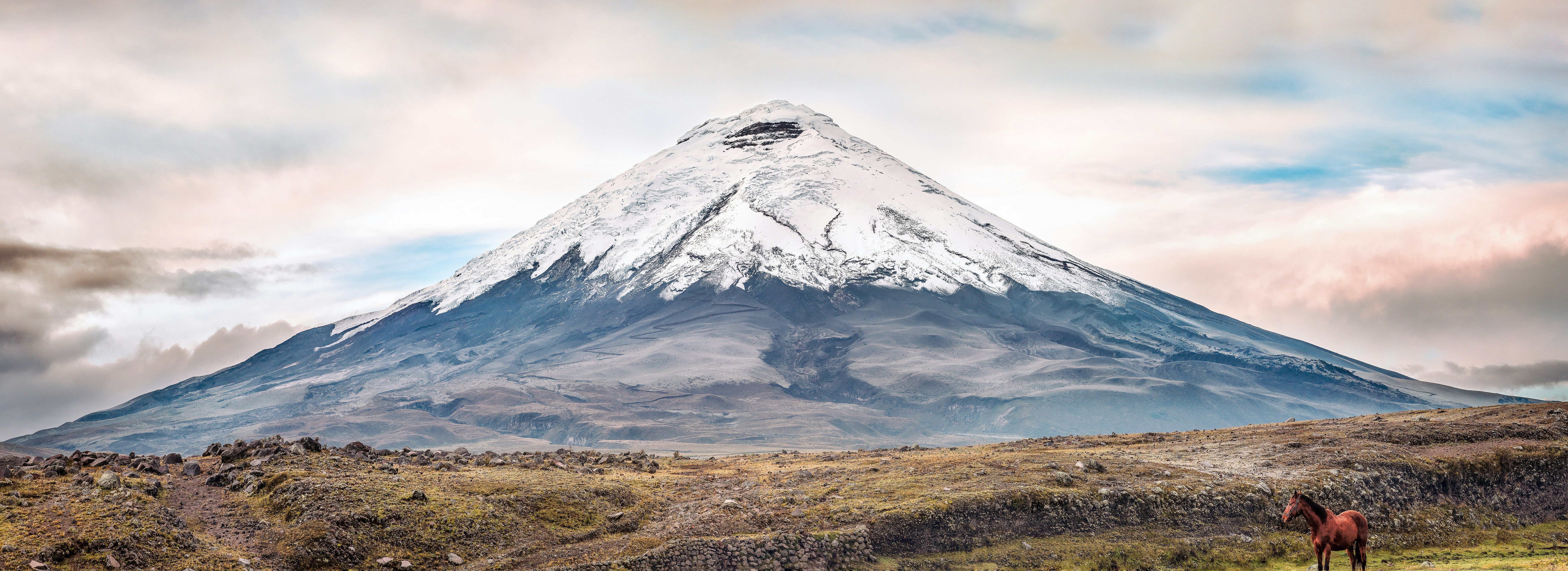 landscape photography of white and brown mountain