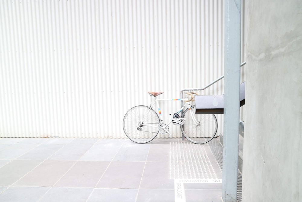 white bicycle