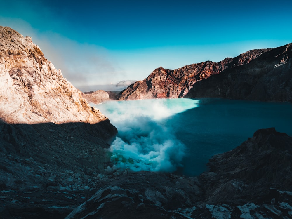 aerial photography of sea of clouds in the mountain