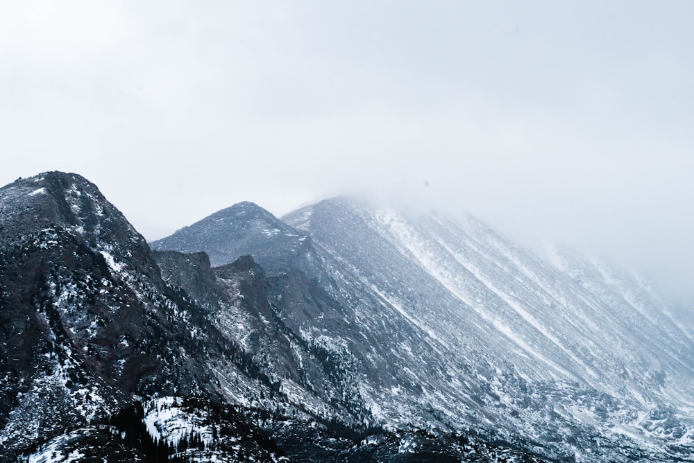 view of snowy mountains