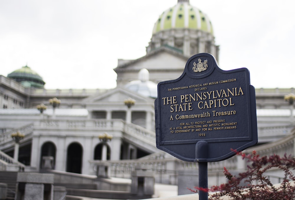 La signalisation du Capitole de l’État de Pennysylvanie